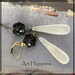 Romantic Vintage Glass and Crystal Dangle Earrings, "Caress"
