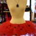 Ladybug Costume Tutu Red Crinoline with Black Polka Dots Adult Size Full and Fluffy