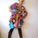 Plus Size Women's Cardigan Sweater with Crochet Circles