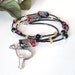 Red Black Lampwork Beaded Break Away Lanyard, ID, Glasses, Keys
