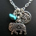 India Elephant ~Genuine Turquoise Necklace Buddha ~ Eat Pray Love Yoga Jewelry ~ OM OHM
