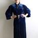 1930s Velvet Dress - Gypsy Lush Dark Navy Royal Blue Maxi Dress - Medium to Large - Fashion Originators Guild Midnight
