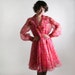Vintage Plaid Sherbet Dress - 1980s in a 1960s Style - Large XL