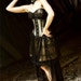Victorian waist corset skirt Golden Memories Steampunk wedding bridal prom dance noir -- Small - Ready To Ship -- Sisters of the Moon