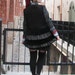 SALE MASQ Steampunk pirate lolita jacket in shades of black, grey and silver. Burton, Alice inspired garment with ruffles on back. Size M L