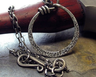 Pebble Road Wrapped Oh Pendant