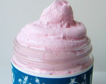 Strawberry Rhubarb Pie Body Wash, Whipped Cream Soap, Fluffy Whip, Soap. 2 oz jar