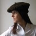Brown Hat Tam Knitted in Soft Wool Blend