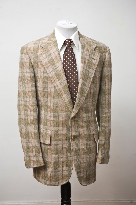 Size 44 Vintage Wool Tweed Sport Coat by BrightWall on Etsy