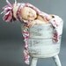 RESERVED for Christa Photography Prop - Baby Knit Hat - Aviator - Earflap