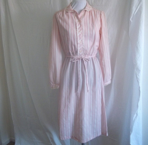 SALE Vintage 1970s Secretary Dress Sweet Pink by Reneesance