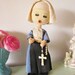 Vintage Nun Doll, Cloth Doll, Pose Doll
