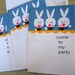 Vintage 1960s Party Invitations Retro Mod Bunny Rabbit Party Invites Vintage Invitation Cards for Childrens Party