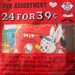 Unopened Box of Vintage 50's Valentines Cards - Box of 24