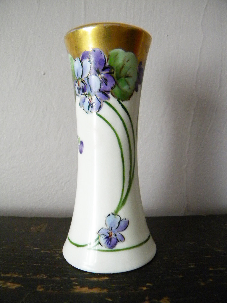 Antique Hat Pin Holder Marked Favorite Bavaria Signed