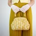 1950s Handbag - 50s Purse - Basket Purse