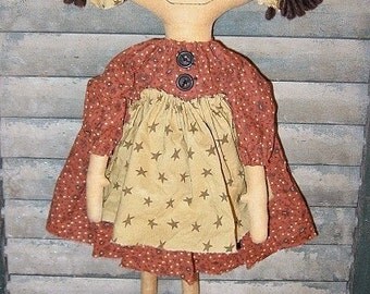 Kassie EPATTERN...primitive country cloth doll craft digital download sewing pattern...PDF...1.99
