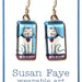 SALE... White Cat Earrings... Handcrafted Wearable Art Glass Jewelry