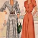 Vintage 1940s McCall 7289 Sweetheart Neckline Dress Pattern Size 14 Bust 32 Uncut