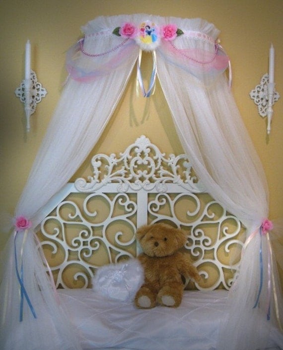 ... Princess Crown Fairy Bed Canopy Girls Bedroom Netting Sheers SaLe