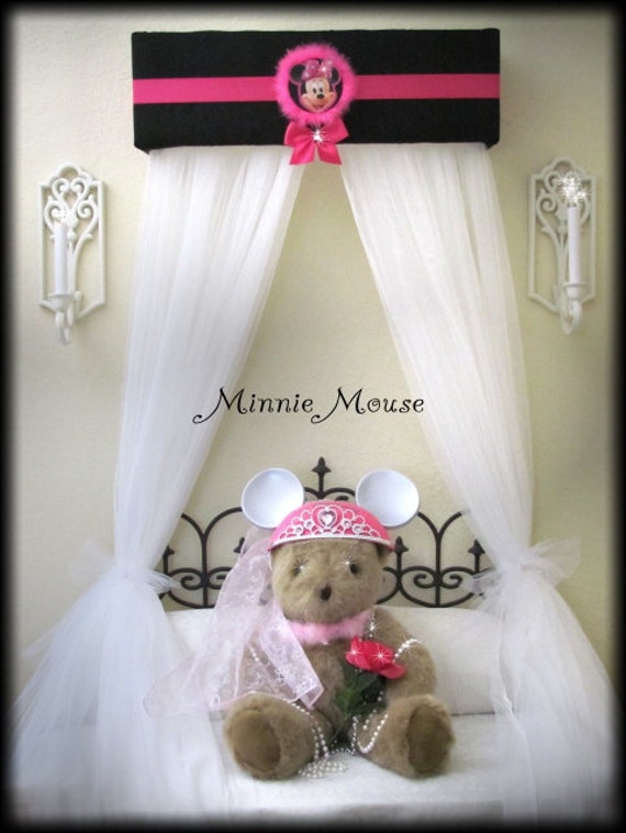 MINNIE MOUSE Bed Crown Canopy Princess Disney with Curtains Sale