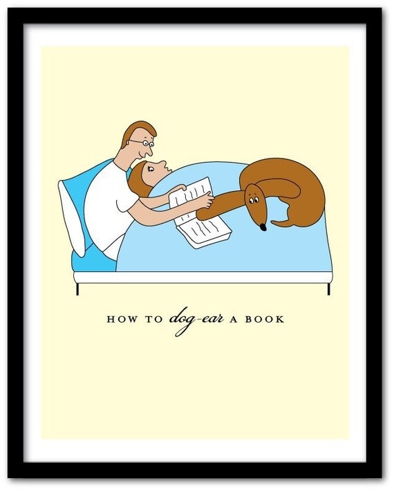 Items similar to How to Dog Ear a Book Art Print 8x10 (AP171) on Etsy