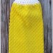 Hanging Kitchen Towel Yellow with White Top item no 98