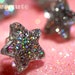 Galaxy Ring Silver Star, Glitter Star Resin Ring - Catch a Falling Star Like a Diamond in the sky, resin silver star adjustable ring