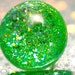 Neon Green Glitter Resin Ring - Giant Neon Sparkly Glitter Modern Electric Bright Green Ring Handmade Jewelry - Beach Bright by isewcute
