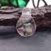 SALE 50% off. Handcrafted Clear Fused Dichroic Glass Pendant Bead. KFP28 35mm x 23mm
