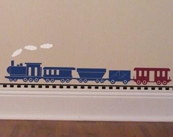 Train Wall Decor baby boy wall decal | etsy Train Wall Decor baby boy wall decal | etsy