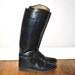 70s riding boots // black leather knee high // vintage 1970s boots