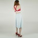 50s Vintage Light Blue Stripe Seersucker Skirt XL