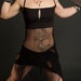 SALE Tattered Destroyed Gauze Mesh Angled Skirt