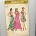 1970s Vintage Sewing Pattern Simplicity 5037 High Empire Waist Cross Back Sundress Mini Maxi Size 12 Bust 34 1972 70s