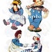 Johnny Gruelle Raggedy Ann And Andy - Bits And Pieces Digital Collage Sheet 1