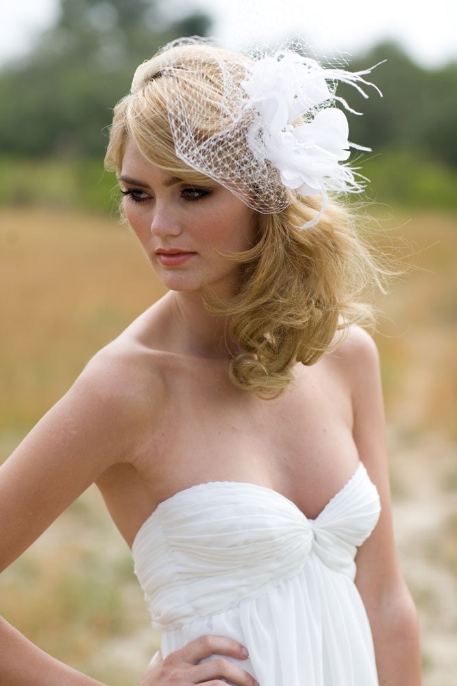 birdcage headpiece wedding