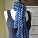 RICRAC Crochet scarf, in denim, navy, by Fairysteps 2139