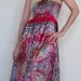 Reserved Vintage Romantic Gypsy Hippie Bohemian Stevie Nicks Antique Silk Satin Scarves Smocked Bodice Maxi Dress