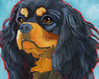 Cavalier King Charles No. 4 - magnets, coasters and art prints black and tan