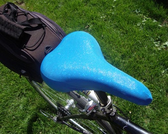 Bicycle Saddle Cover - STANDARD size - Turquoise Metallic