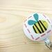 Cute Badge Reel Retractable Badge Holder (Clip-on) - Sweet Yellow Bee