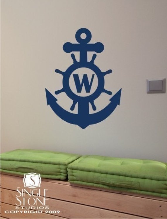 Wall Decals Anchor Monogram Vinyl Text Wall Words Stickers