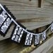 Thank You Banner in Black Damask