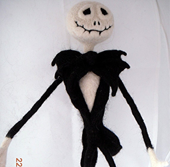 Jack Skellington Nightmare Before Christmas needle felted