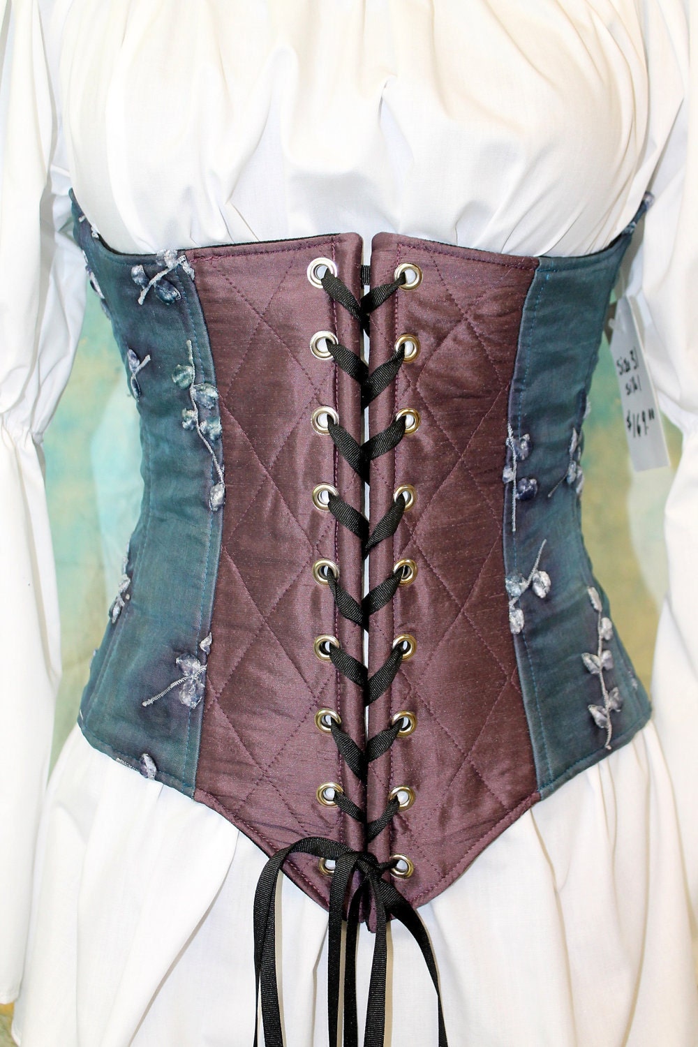 Gorgeous Underbust Corset Renaissance Costume All Silk In 