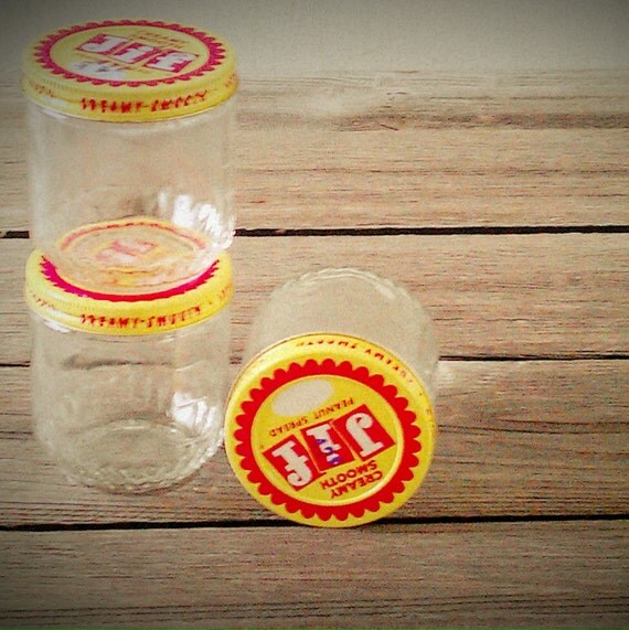 Jif Peanut Butter Jars Set of Three Vintage