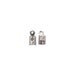 Cording Connectors Crimp Ends Silvertone 41059 (144) Silver Color