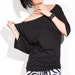 Reserved for ShayLocs1980Womens Off The Shoulder Top Oversized Cotton Shirt Black PRE ORDER MEDIUM