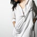 Boyfriend Top - Oversized Womens Shirt Blouse Polo White Buttonup